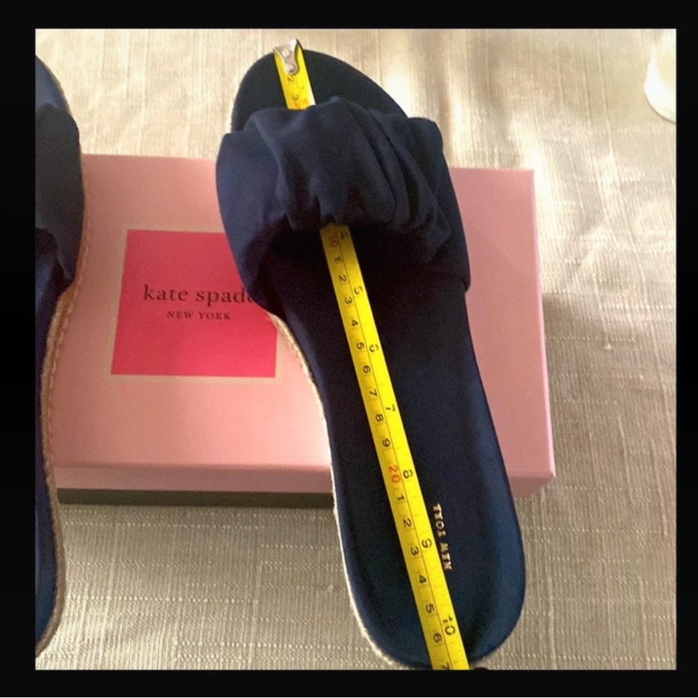 Kate Spade Zia Sandals 10M navy suede new in box - Picture 3 of 7